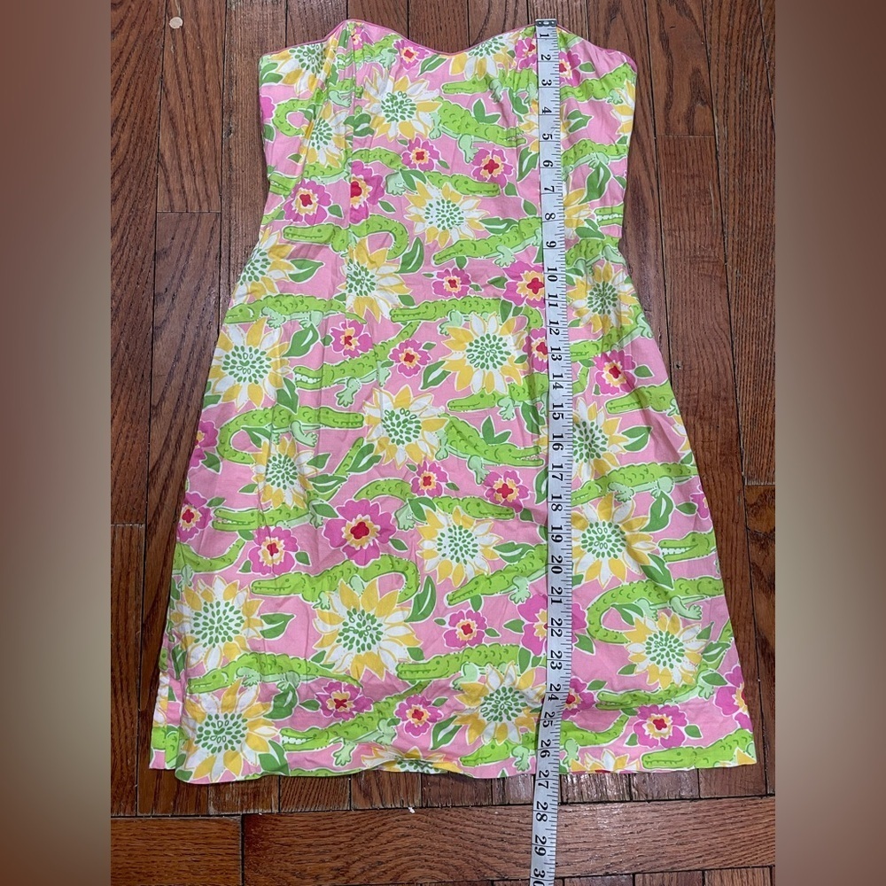 Lilly Pulitzer Pink and Green Floral Fabric - Picture 6 of 15